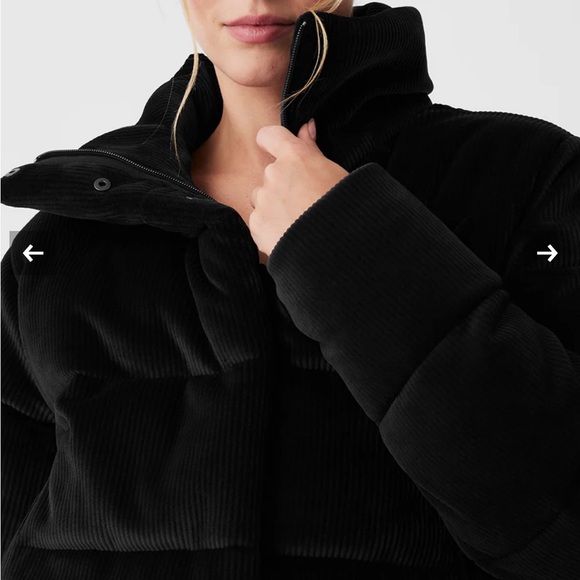 Alo Ribbed Velour Gold Rush Puffer XS NWOT pristine - Picture 5 of 6